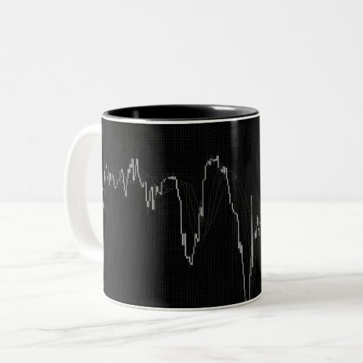 Börsendiagramm für Candlestick Zweifarbige Tasse (Vorderseite Links)