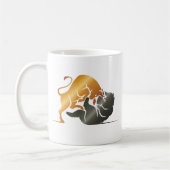 Börsenhandel für Bull- und Bärenmärkte Kaffeetasse (Links)
