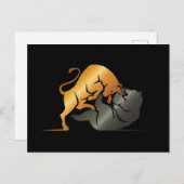 Börsenhandel für Bull- und Bärenmärkte Postkarte (Vorne/Hinten)