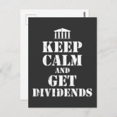 Börsenhandelsdividendenbörse Tageshändler Postkarte (Vorne/Hinten)