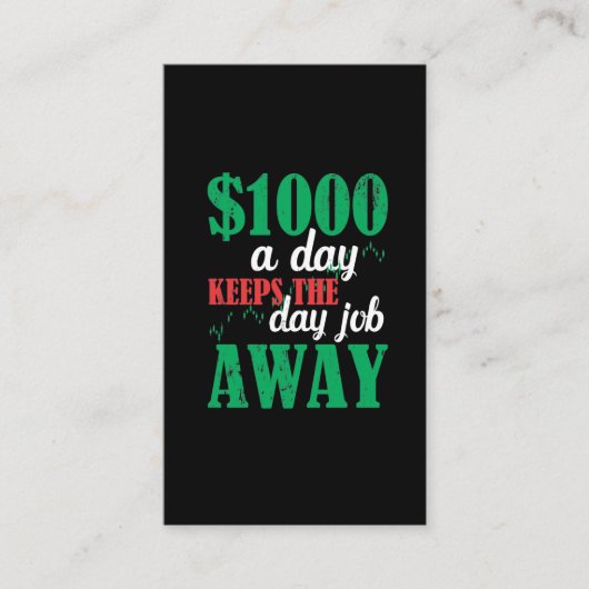 Börsenhändler Börsenhändler Joke Visitenkarte (Vorderseite)