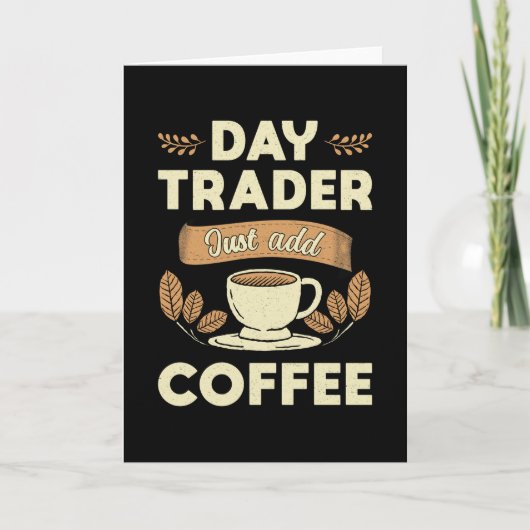 Börsenhändler einfach Kaffee-Händler hinzufügen Karte (Vorderseite)