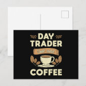 Börsenhändler einfach Kaffee-Händler hinzufügen Postkarte (Vorne/Hinten)
