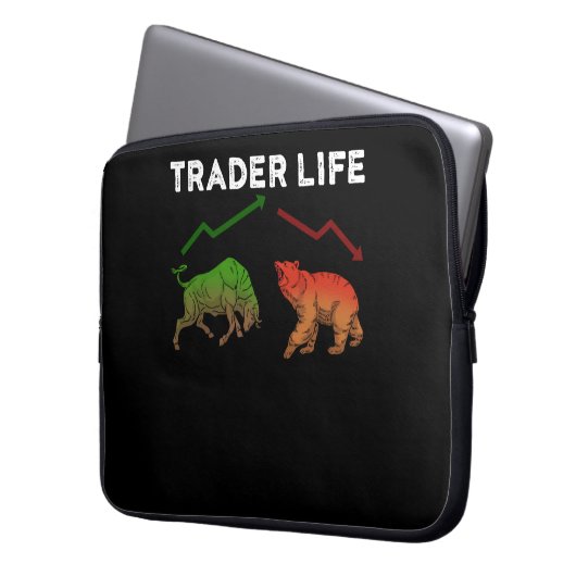 Börsenhändler Geschenke Day Trading Geschenk Markt Laptopschutzhülle (Vorderseite Links)