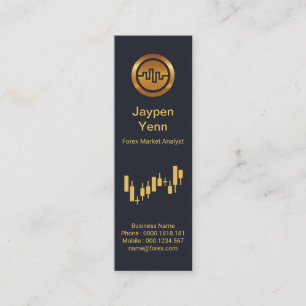 Börsenindex Graph Blue Elegance Mini Visitenkarte