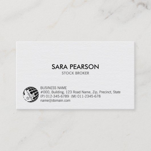 Börseninvestition einfach visitenkarte (Vorderseite)