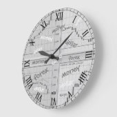 Börsenkartografien in vier Fenstern geöffnet Große Wanduhr (Winkel)