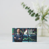 Börsenmakler | Finanzdiagramme Visitenkarte (Stehend Vorderseite)