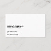 Börsenmakler | Finanzdiagramme Visitenkarte (Rückseite)