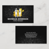 Börsenmakler | Finanzen | Diagramm Visitenkarte (Vorne/Hinten)