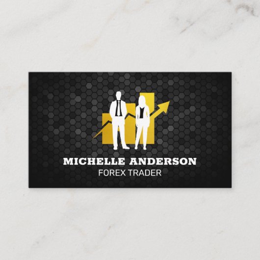 Börsenmakler | Finanzen | Diagramm Visitenkarte (Vorderseite)