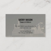 Börsenmakler | Investitionen | Bar Chart Graph Log Visitenkarte (Rückseite)