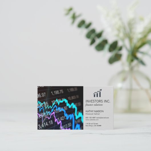 Börsenmakler | Investitionen | Hedge Fonds Manager Visitenkarte (Stehend Vorderseite)