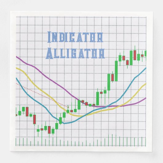 Börsennotierungsplan mit Alligator Serviette (Vorderseite)