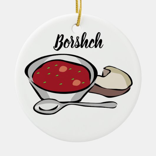 Borshch Keramik Weihnachtsbaum Keramikornament (Vorne)