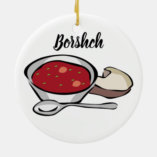 Borshch Keramik Weihnachtsbaum Keramikornament (Hinten)