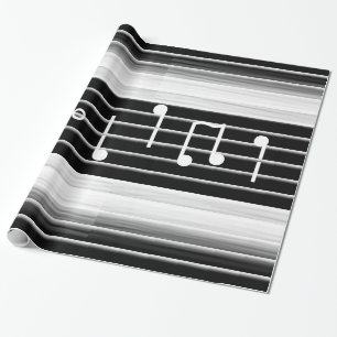 Borsten-musikalische Anmerkungen Geschenkpapier