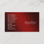 Borten-Visitenkarten Visitenkarte (Rückseite)