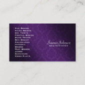 Borten-Visitenkarten Visitenkarte (Rückseite)