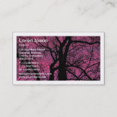 Bortered - Red Sky - Tree Visitenkarte (Rückseite)