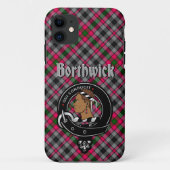 Borthwick Clan Abzeichen & Tartan Phone Case (Rückseite)