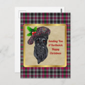 Borthwick Clan Abzeichen & Tartan Weihnachten Postkarte (Vorne/Hinten)