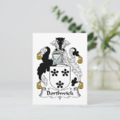 Borthwick Familienwappen Postkarte (Stehend Vorderseite)