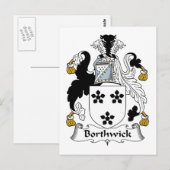 Borthwick Familienwappen Postkarte (Vorne/Hinten)