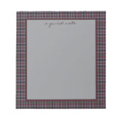 Borthwick Original Schottischer Tartan Notizblock (Vorderseite)