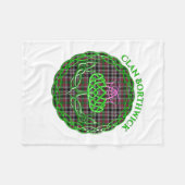 Borthwick Scottish Tartan Celtic Thistle Fleecedecke (Vorderseite (Horizontal))