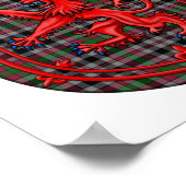 Borthwick Tartan Scottish Kariert Lion Rampant Poster (Ecke)