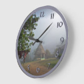 Boruca - Costa Rica Remote Village Backward Clock Große Wanduhr (Winkel)