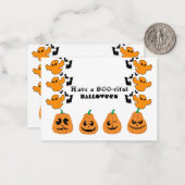 BORY Halloween Ghost Ghouls Spooky Funky Niedlich Mitteilungskarte (Vorderseite/Rückseite Beispiel)