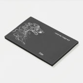 Borzoi Abstrakt Art Dog Name Post-it Klebezettel (angewinkelt)