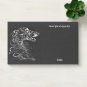 Borzoi Abstrakt Art Dog Name Post-it Klebezettel (Büro)