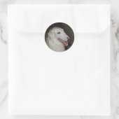 Borzoi-Aufkleber Runder Aufkleber (Tasche)