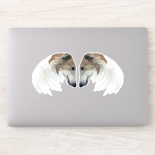 Borzoi Beauties Custom-Cut Vinyl Sticker (Computer)