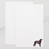 Borzoi-BESTE FREUNDIN Briefpapier (Vorne/Hinten)