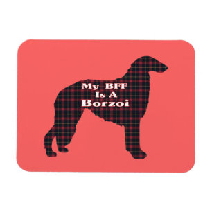 Borzoi-BESTE FREUNDIN Magnet