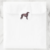 Borzoi-BESTE FREUNDIN Runder Aufkleber (Tasche)