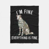 Borzoi Christmas I'm Fine Everything Is Fine Fleecedecke (Vorderseite)