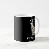Borzoi Christmas I'm Fine Everything Is Fine  Kaffeetasse (VorderseiteRechts)