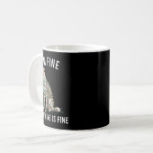 Borzoi Christmas I'm Fine Everything Is Fine  Kaffeetasse (Vorderseite Links)