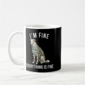 Borzoi Christmas I'm Fine Everything Is Fine  Kaffeetasse (Links)