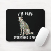 Borzoi Christmas I'm Fine Everything Is Fine  Mousepad (Mit Mouse)