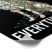 Borzoi Christmas I'm Fine Everything Is Fine Poster (Ecke)