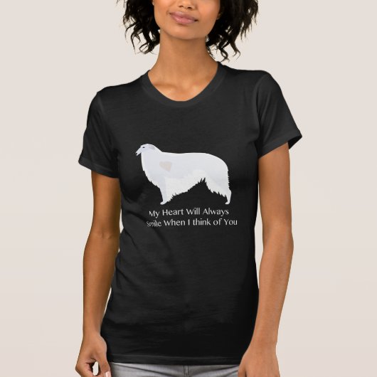 Borzoi Denken Sie an Ihr Design T-Shirt (Vorderseite)