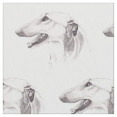 Borzoi, der Hundekunst-Gewebe zeichnet Stoff (Nahaufnahme)