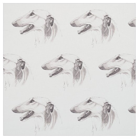 Borzoi, der Hundekunst-Gewebe zeichnet Stoff (Muster)