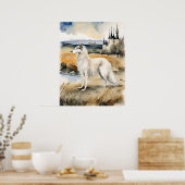 Borzoi - Dog Art Print Poster (Küche)